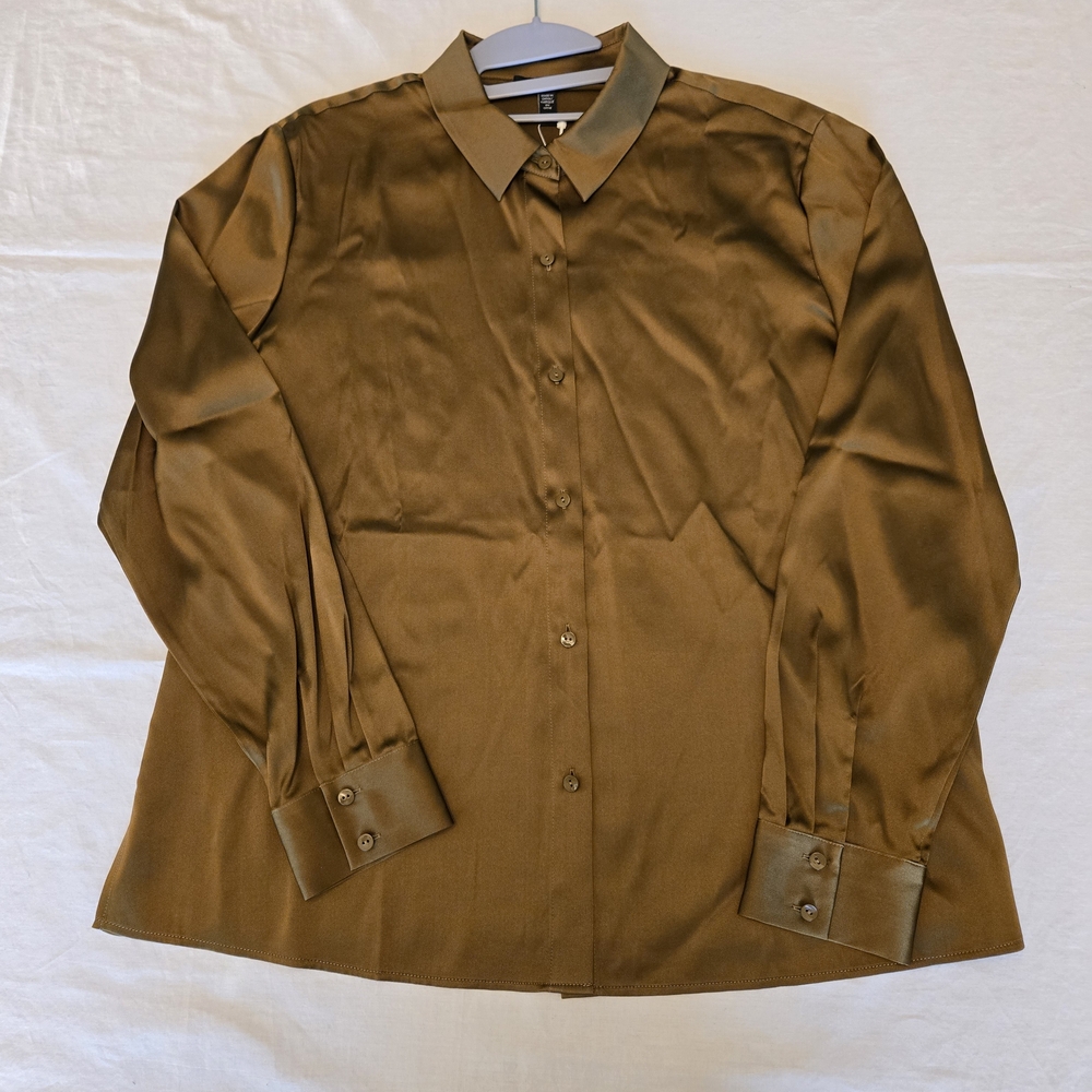 Eileen Fisher Brown Blouse - Picture 2 of 8